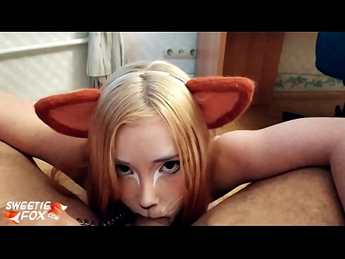 ❤️ Kitsune তার মুখের মধ্যে শিশ্ন এবং কাম গিলে ❤️  যৌনতা  ﹏
